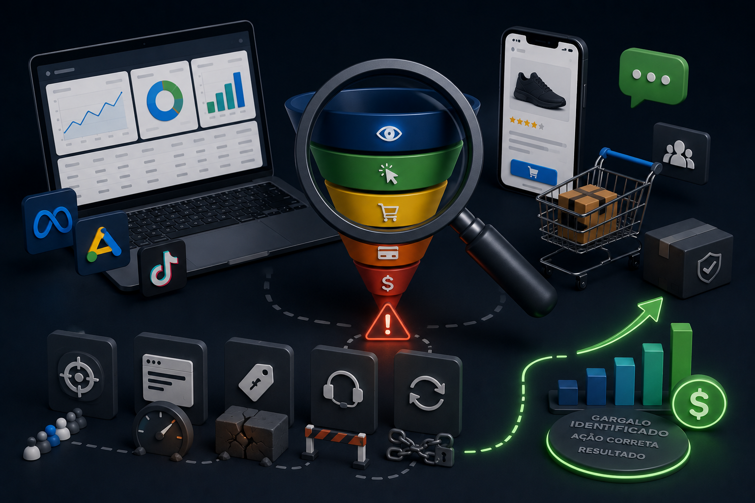 Como descobrir o gargalo do seu e-commerce antes de investir mais em anúncios — ProspectAds
